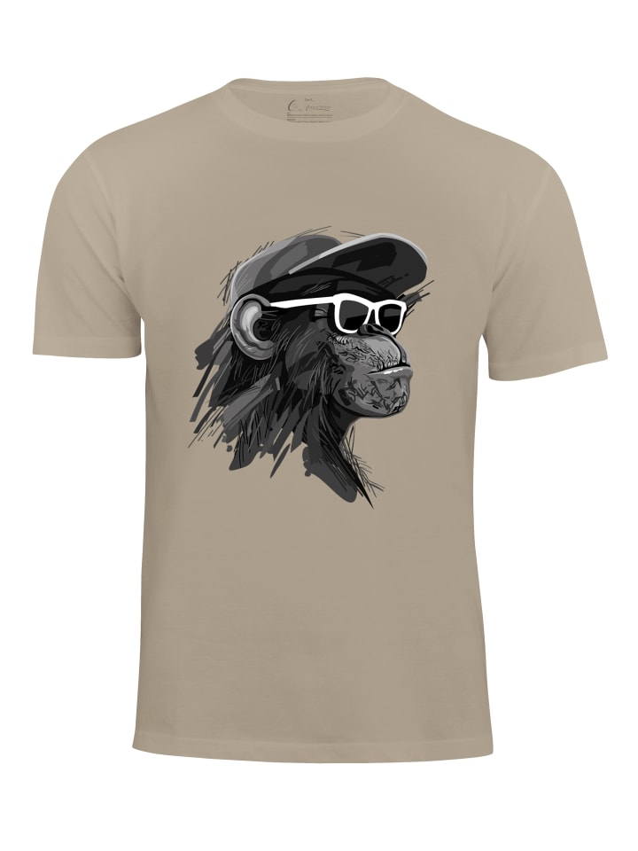 

Футболка с изображением обезьяны - Cool Monkey в очках бежевого цвета Cotton Prime, Бежевый, Футболка с изображением обезьяны - Cool Monkey в очках бежевого цвета Cotton Prime