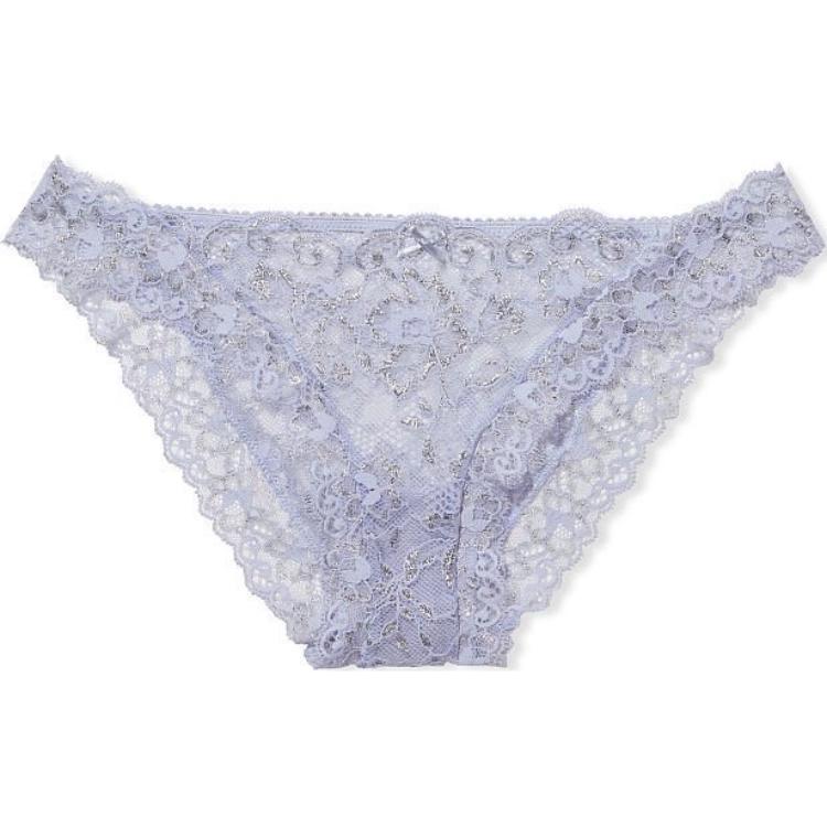 

Victoria's Secret Трусы женские, 1 шт., светло-фиолетовые, с золотой фольгой