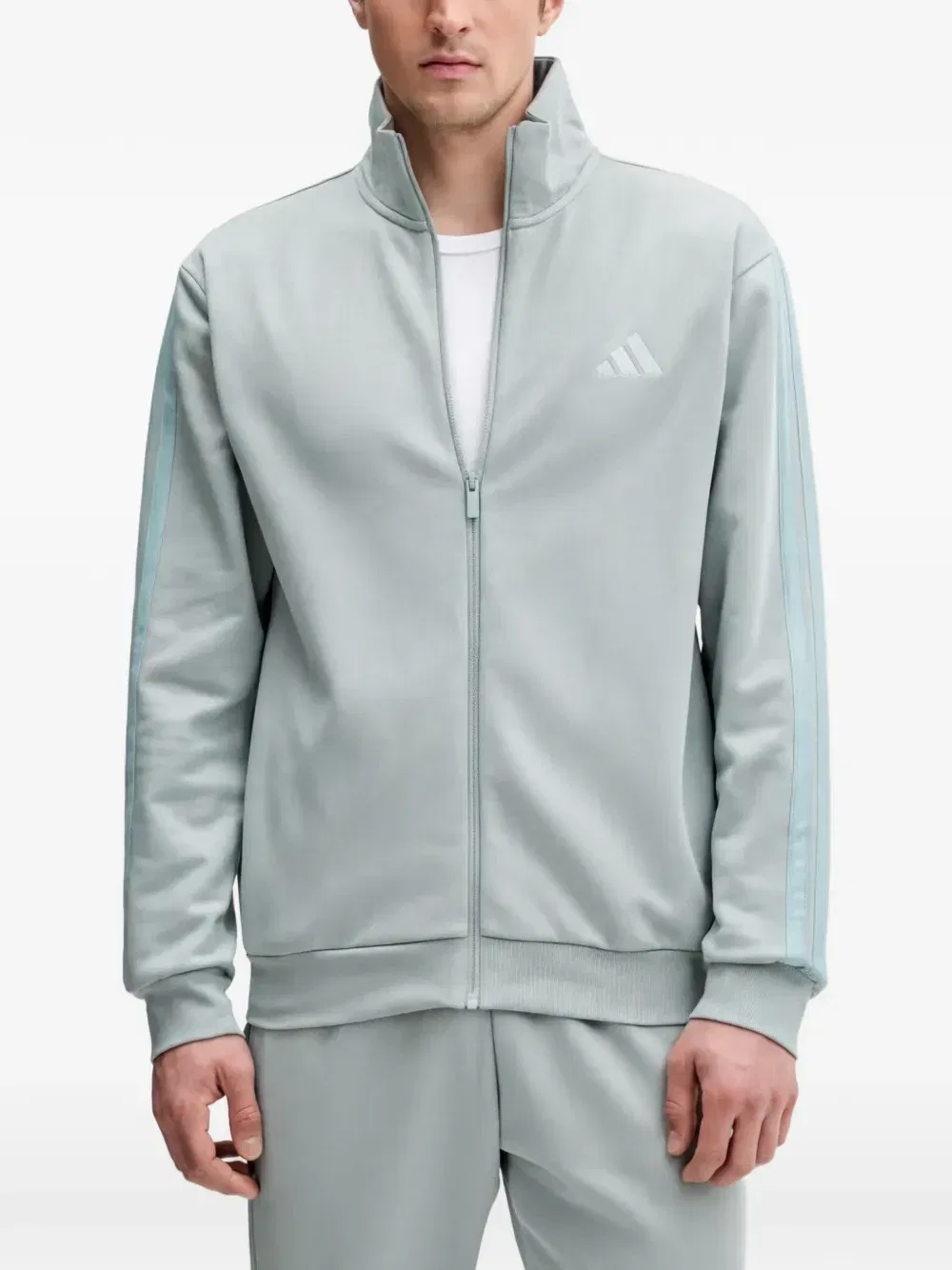 Спортивная куртка с полосками и логотипом Adidas, зеленый