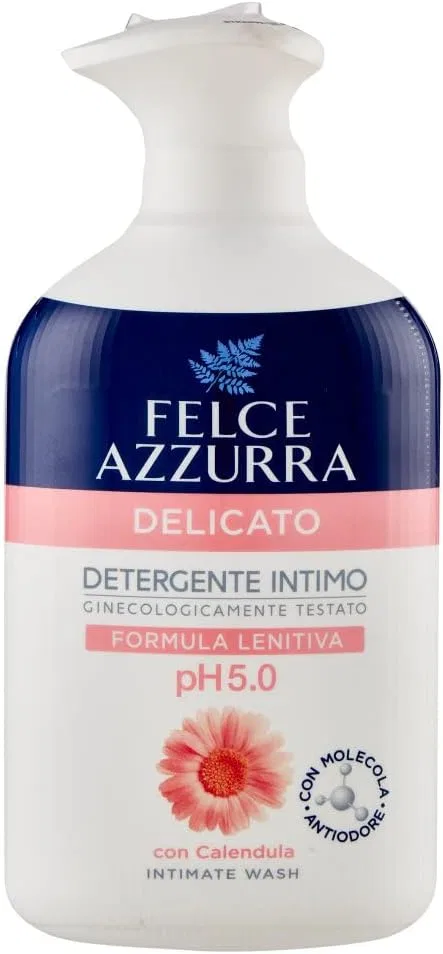 Набор из 6 деликатных средств для интимной гигиены Paglieri Felce Azzurra с календулой, pH 5.0, 250 мл Felce Azzurra — фото 2