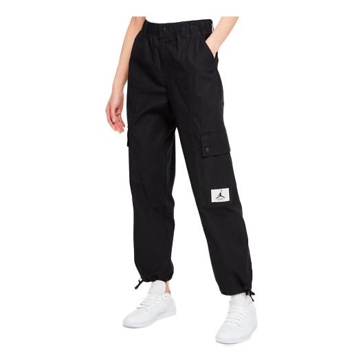 

Повседневные брюки (WMNS) Air Jordan Essentials Utility Casual Sports Loose Pocket Bundle Feet Long Pants/Trousers Black DD7005-010