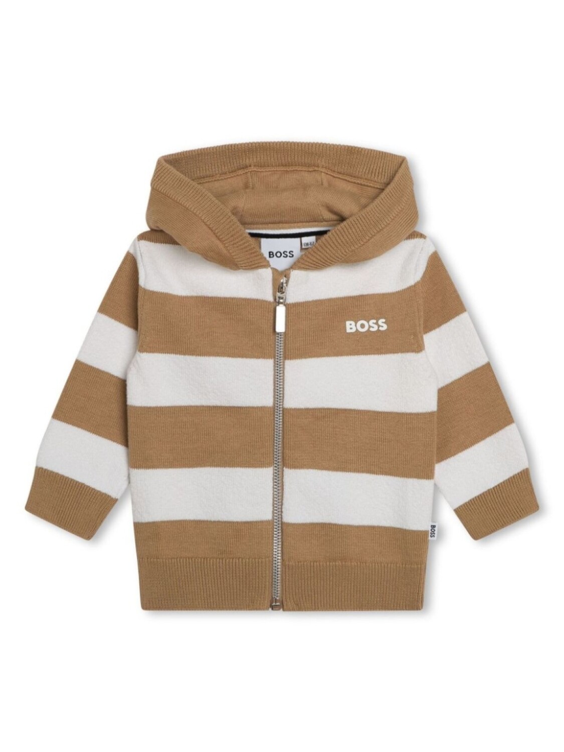 

BOSS Kidswear худи в полоску, коричневый