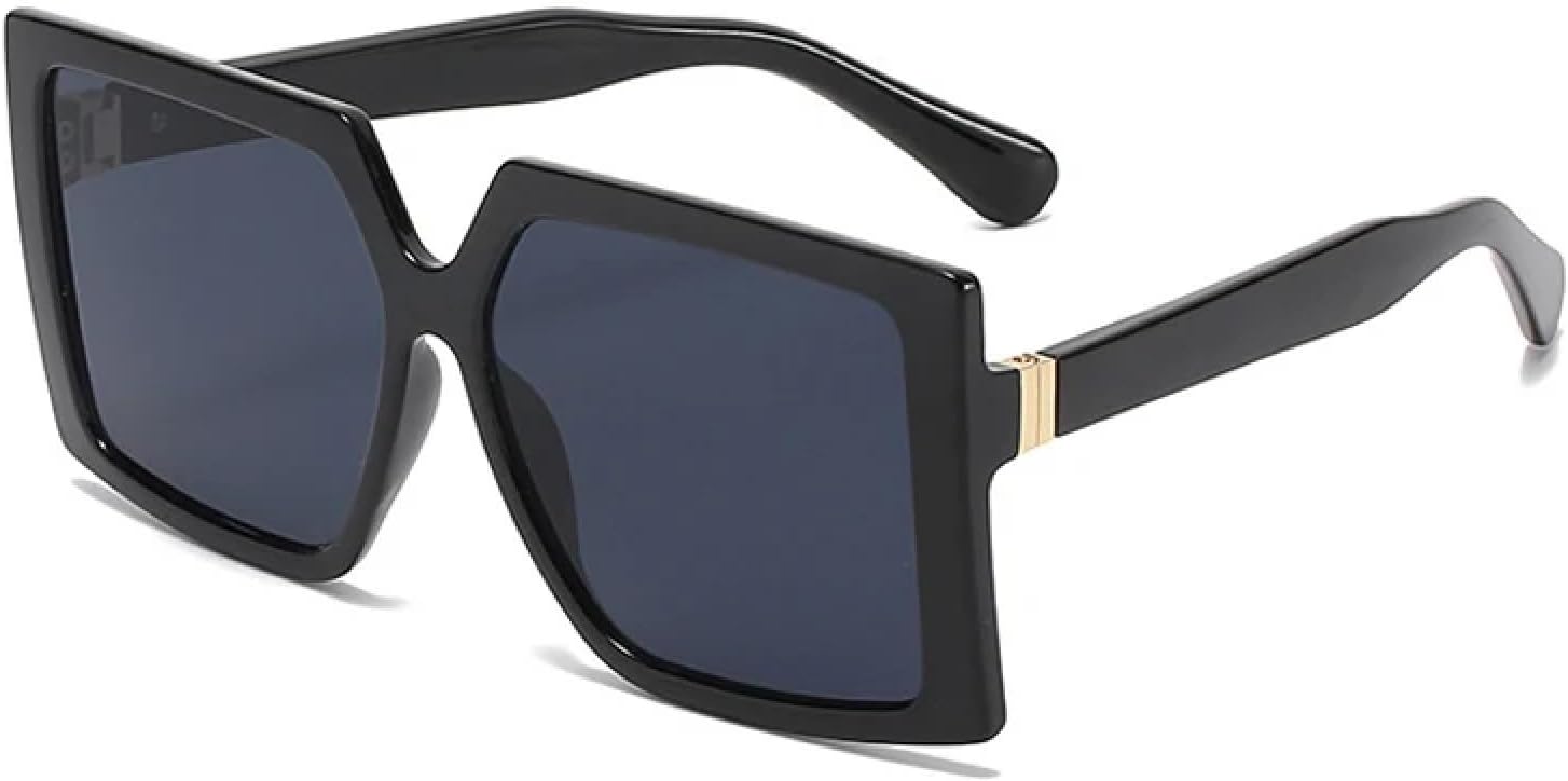 

Ретро солнцезащитные очки для женщин и мужчин, модные, роскошные, больших размеров, для активного отдыха и путешествий, с защитой от УФ-излучения UV400 TKKTLLT, Black Gray