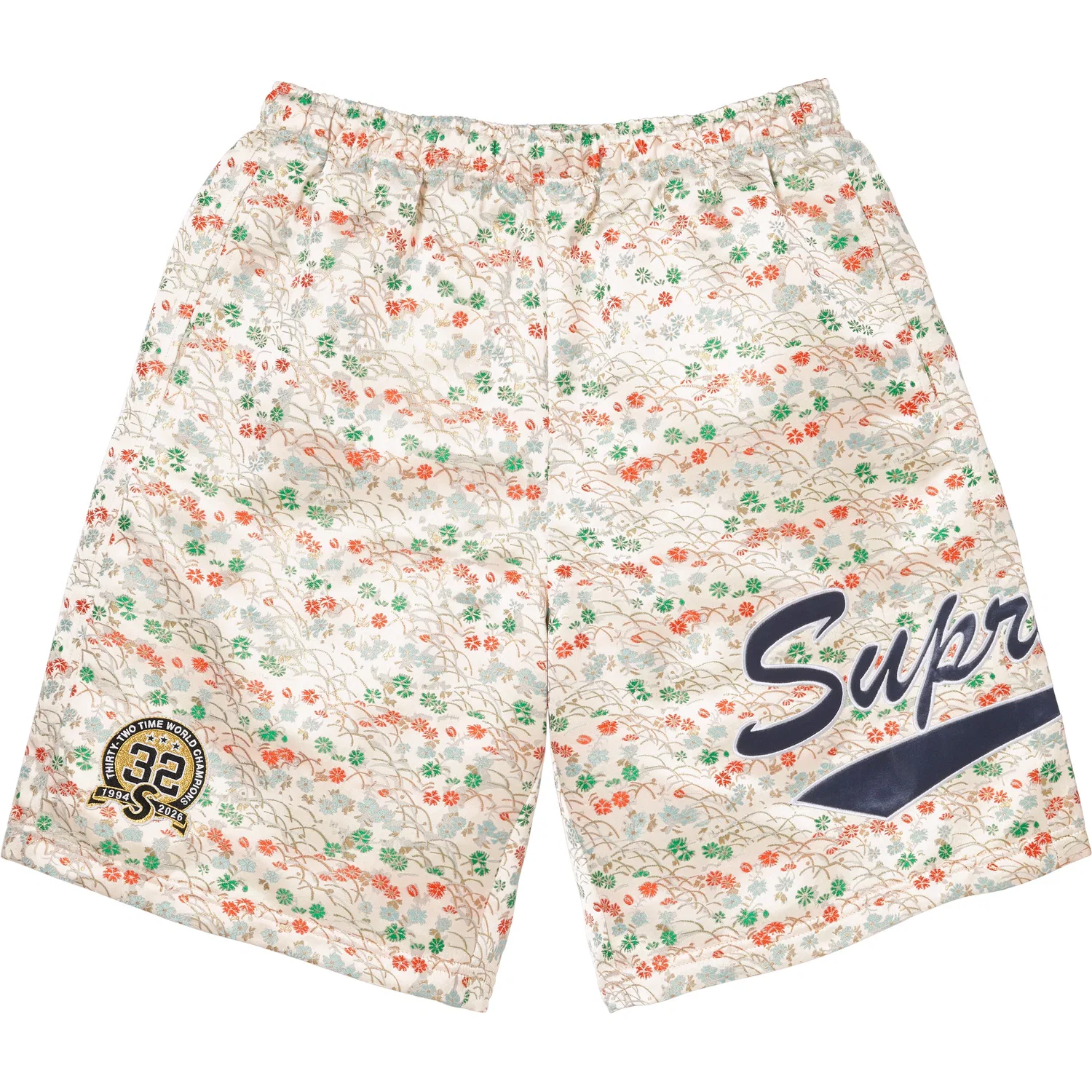 Шорты повседневные SS26 WEEK5 Floral Jacquard unisex Supreme, White