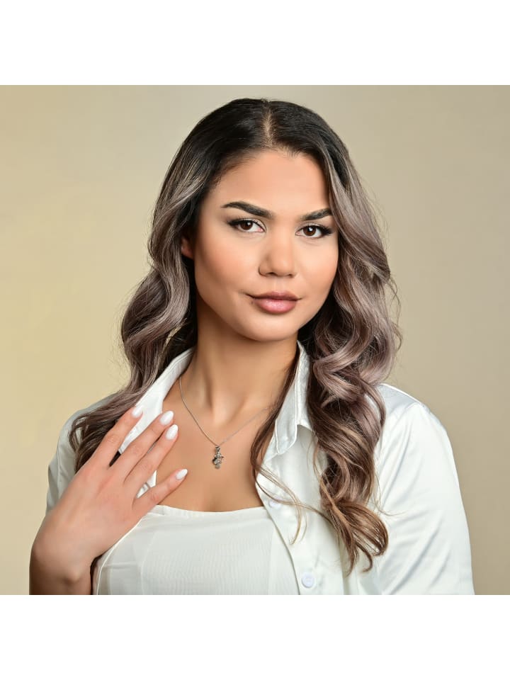 

Adeliás Женский кулон - Крест. Кулон в виде креста из серебра 925 пробы с кубическим цирконием в золотой оправе