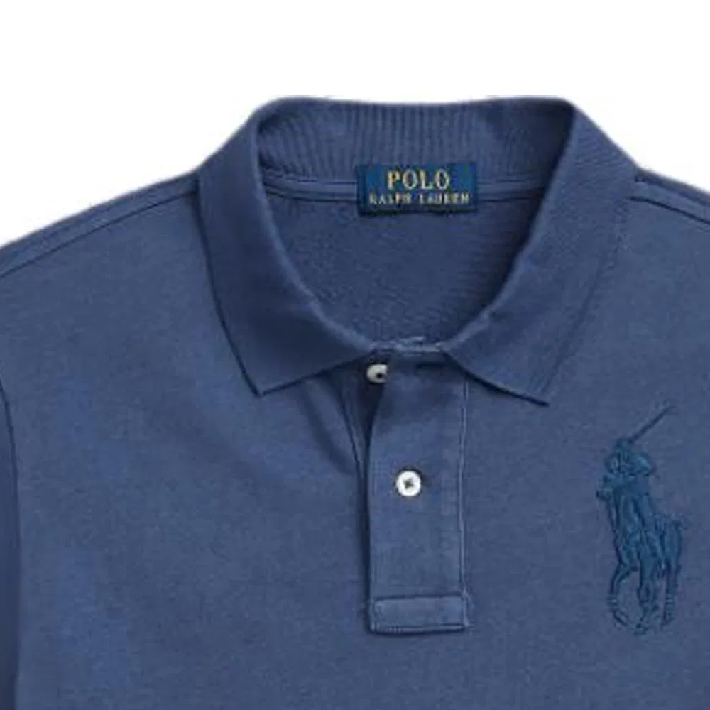 Футболка детская Polo Ralph Lauren темно-синяя — фото 4