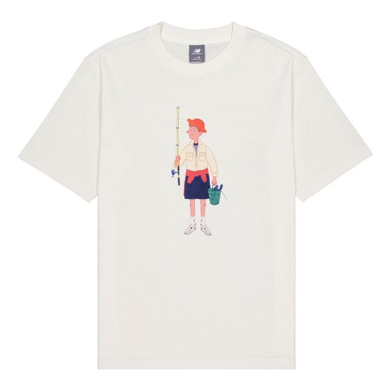 

Футболка New Balance x Mr. Slowboy Graphic T-shirt 'Ivory', белый