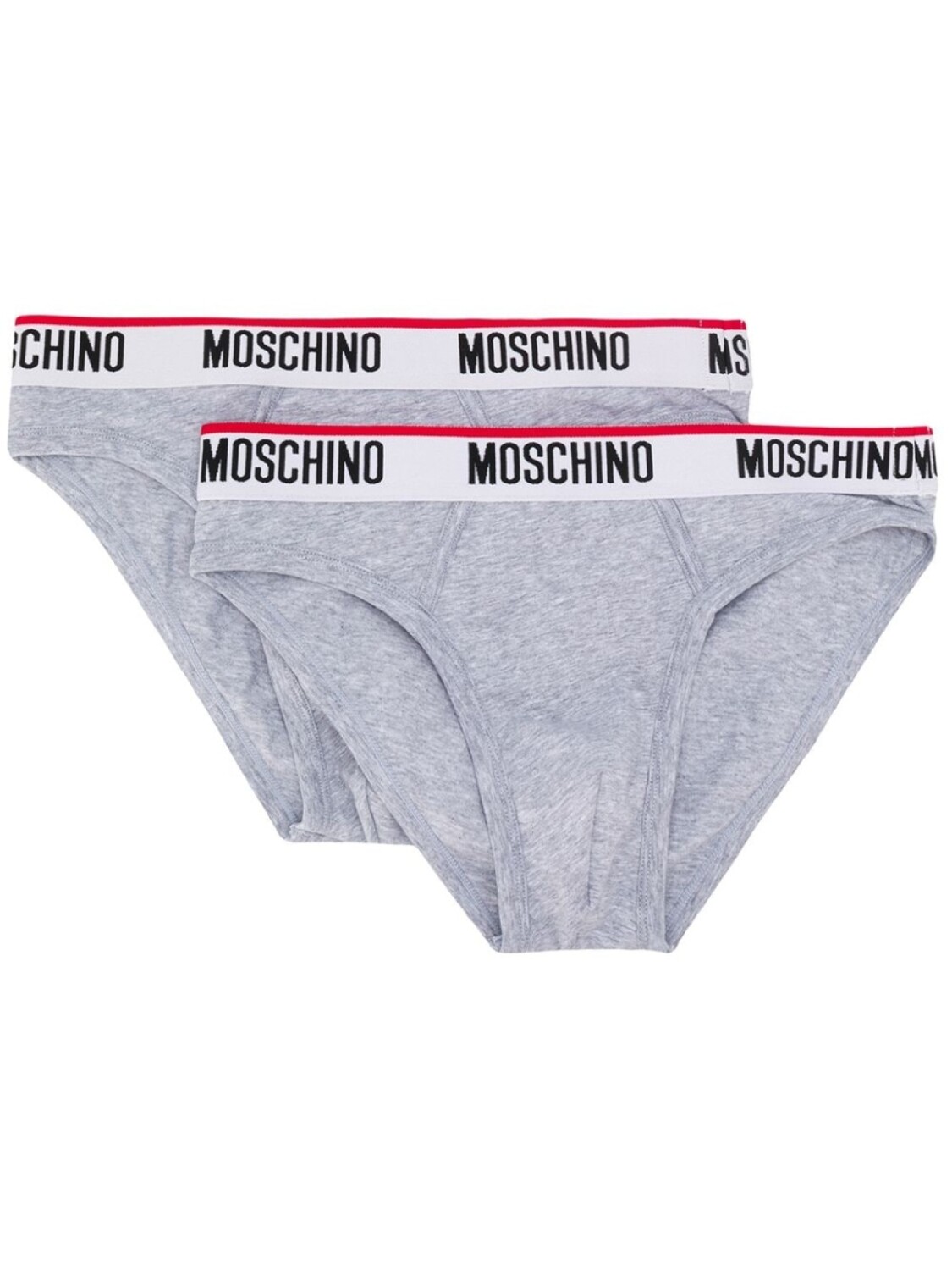 

Moschino комплект из двух трусов-брифов с логотипом, серый
