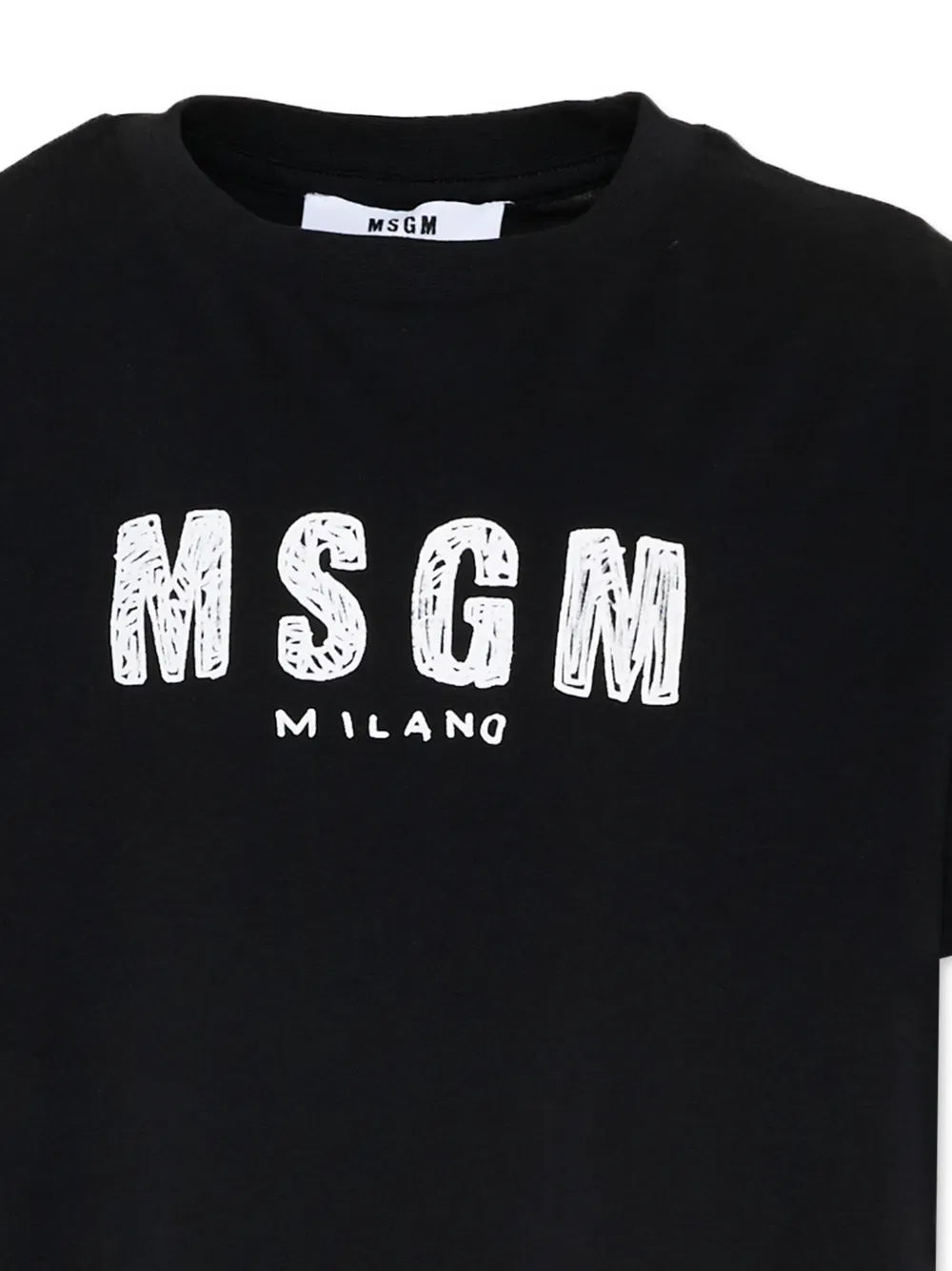 Футболка с короткими рукавами и принтом-логотипом MSGM Kids, черный — фото 3