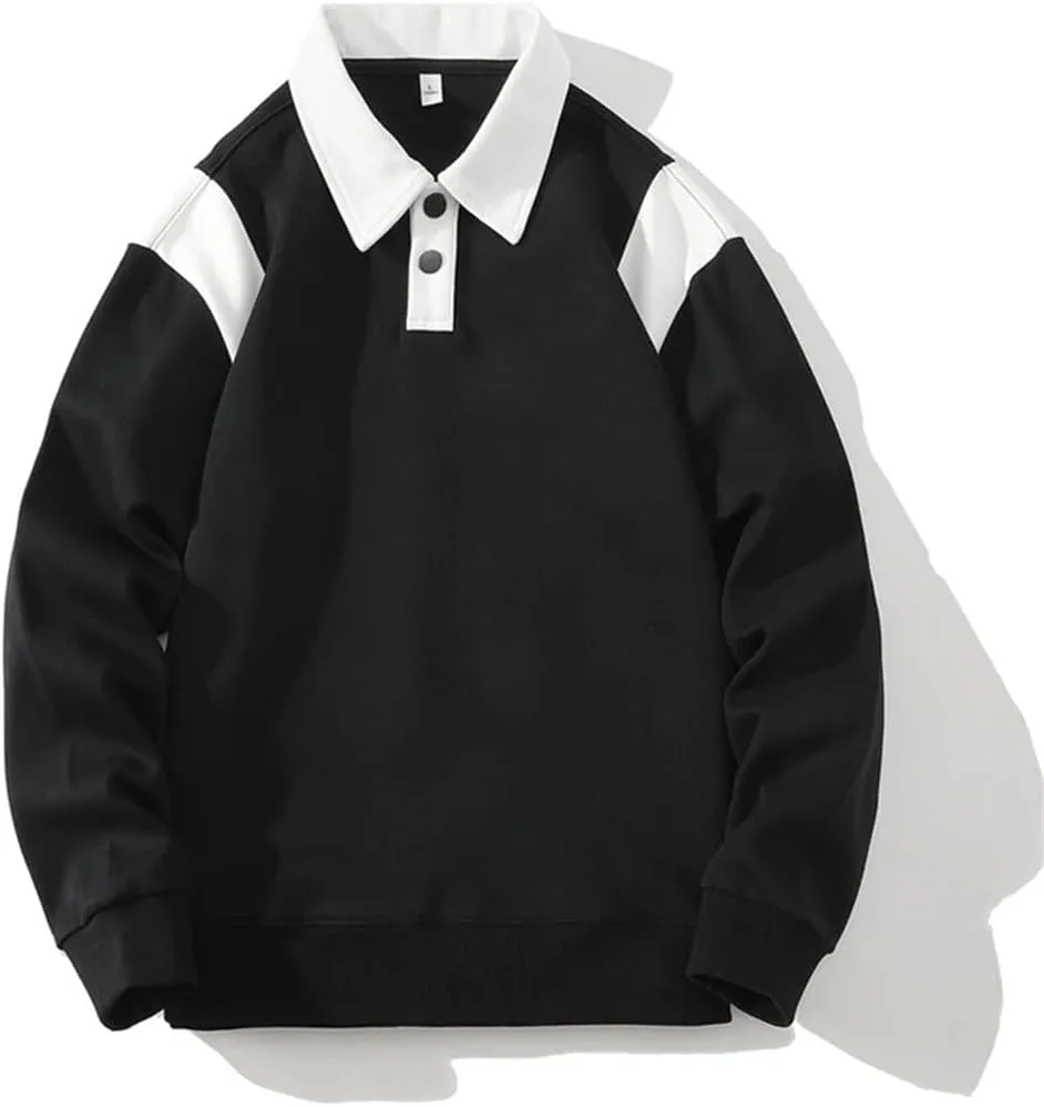 

Мужской свитер с воротником стойкой и цветными пуговицами