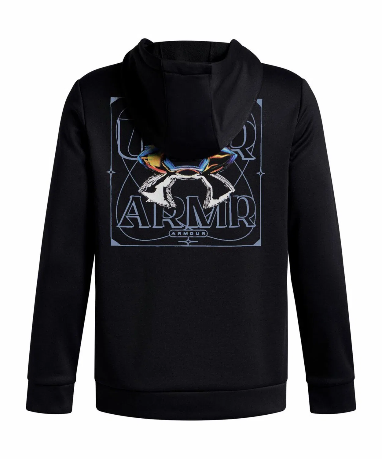 Флисовая худи с логотипом Under Armour для детей, чёрный — фото 2