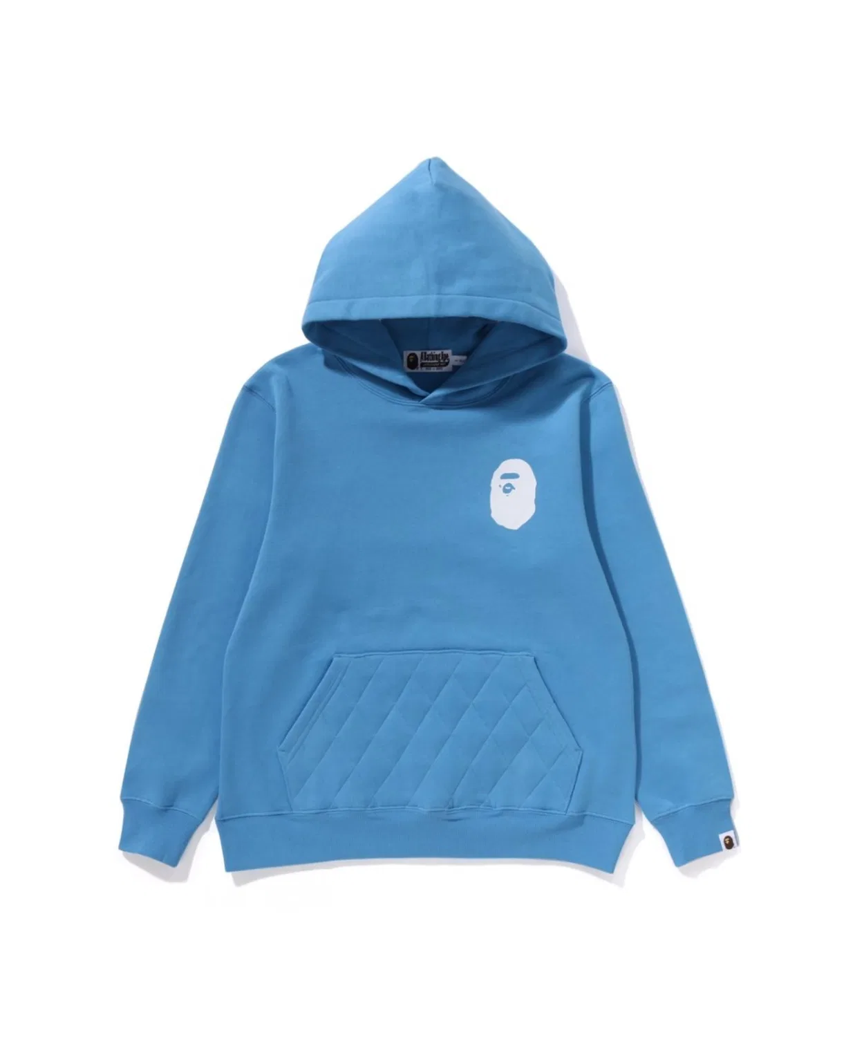 Худи-оверсайз BAPE с принтом APE HEAD, хлопок, сакс-голубой