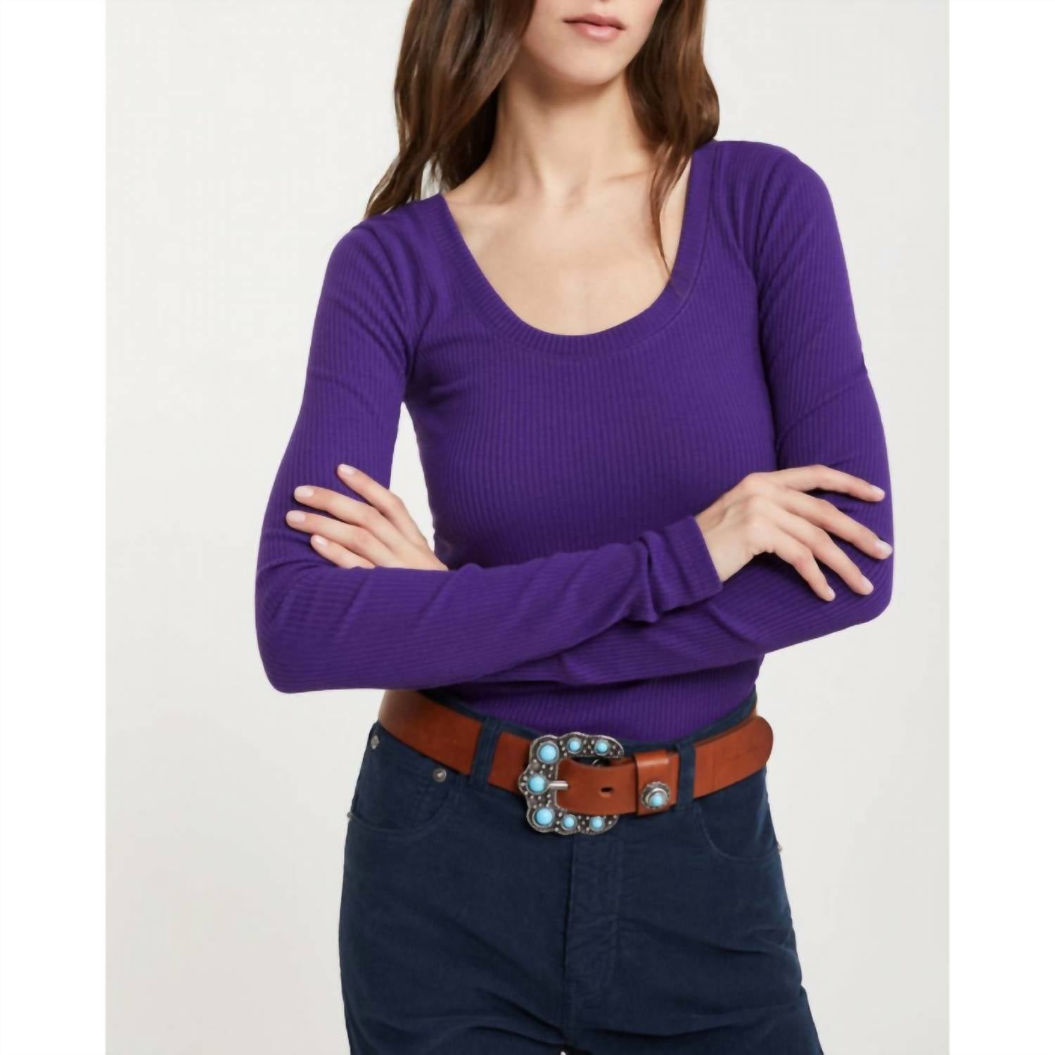 

Базовая рубашка в фиолетовом Ottod'ame