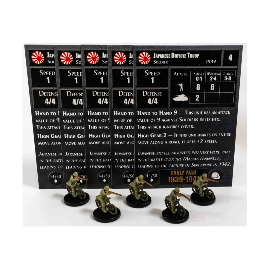 

Японский велосипедный отряд (U) x5, Axis & Allies - Collectible Miniatures Game - Early War 1939-1941 Singles