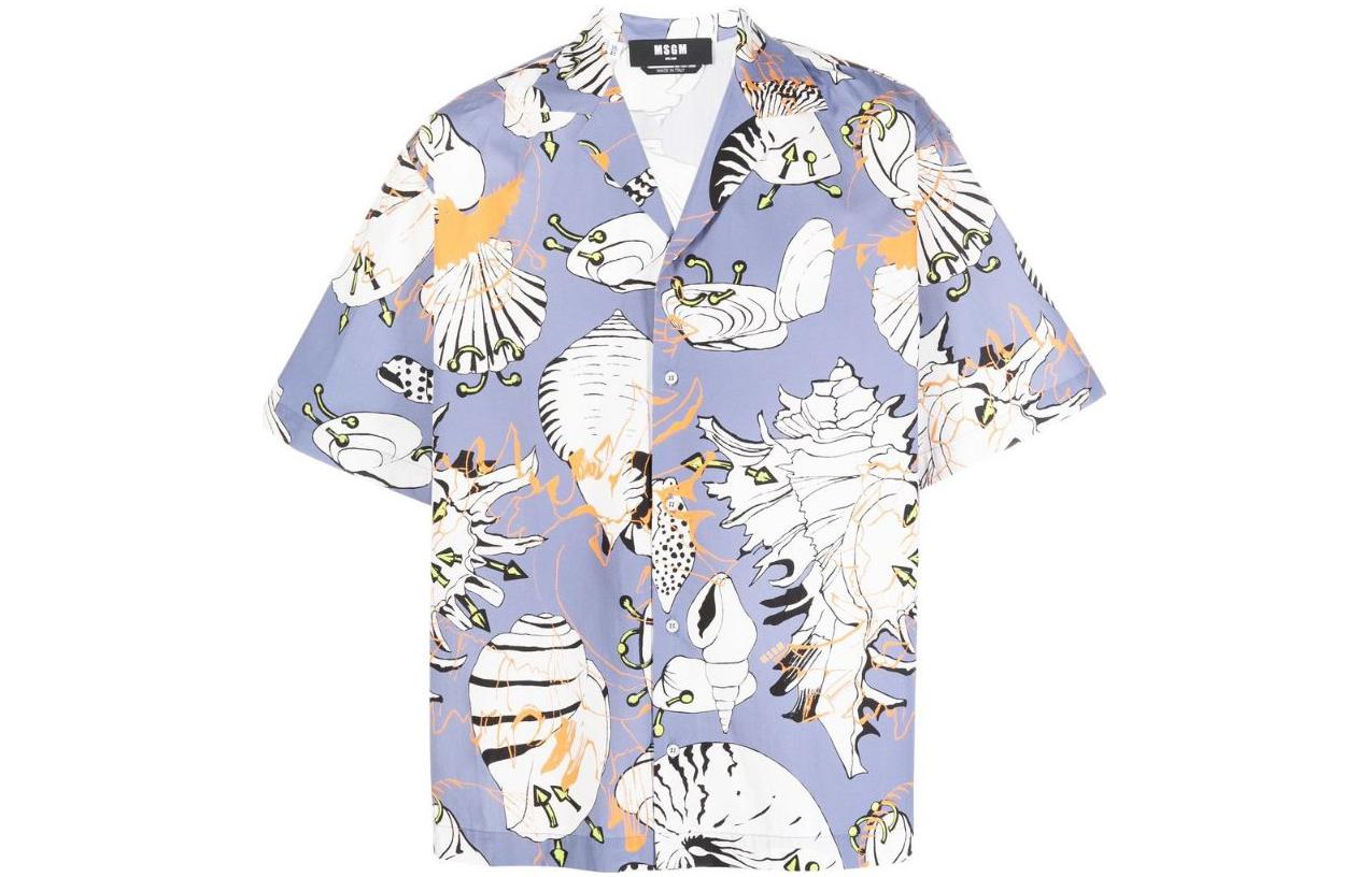 

MSGM Мужская синяя рубашка