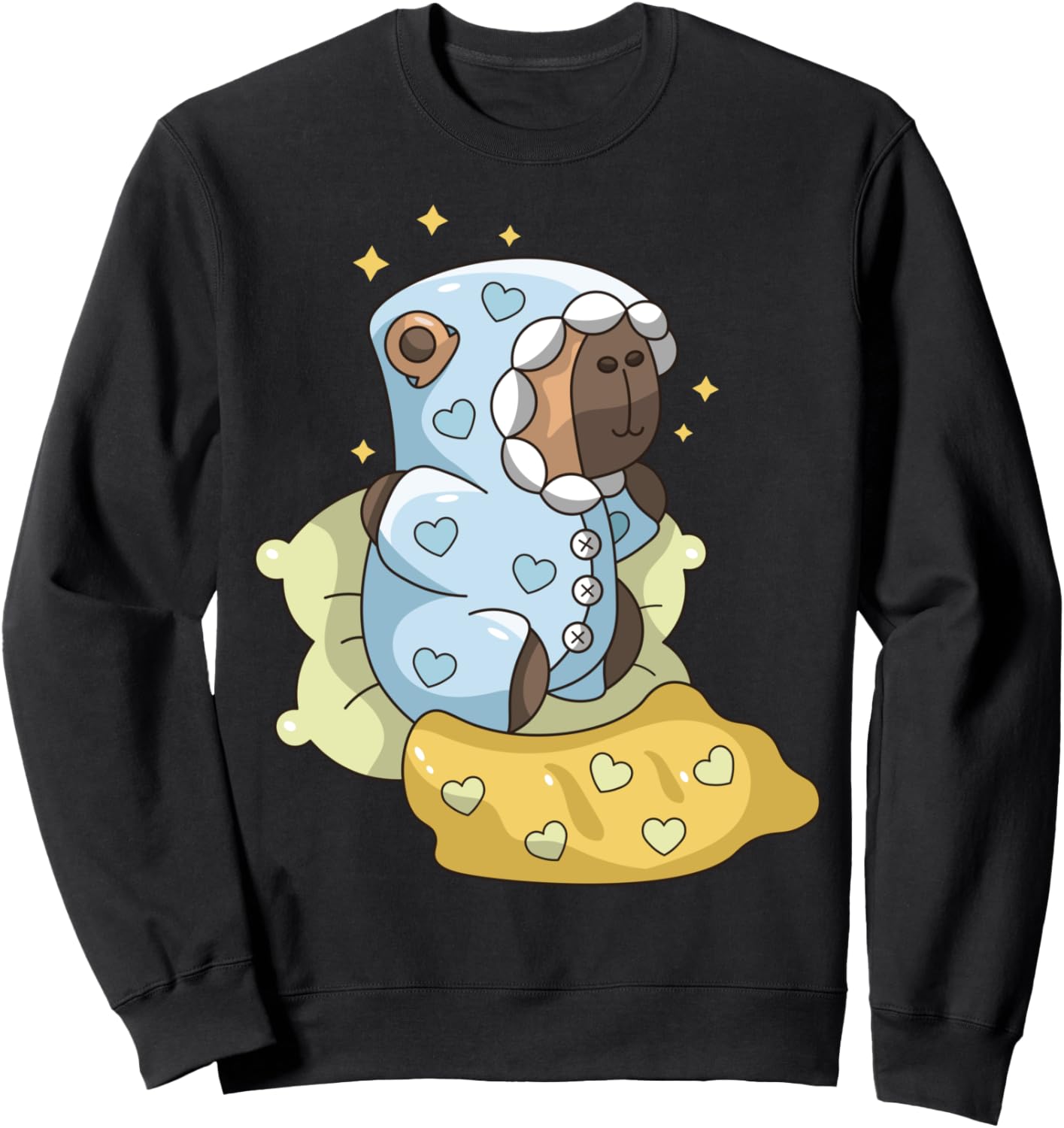 

Забавная толстовка с надписью «Капибара ненавидит утро, сонная капибара, пижама, ночь» для детей Dont Like Morning People Rodent Sleep Co., черный