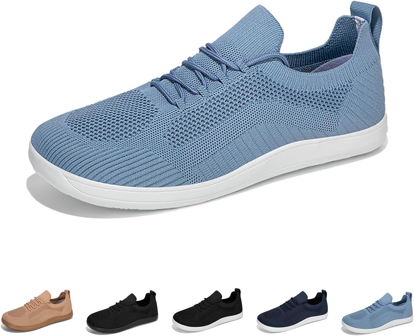 

Кроссовки с сеткой для мужчин и женщин, с широкой пяткой и носком, босоногообразные, большого размера, повседневные спортивные, женская обувь Generic, светло-голубой