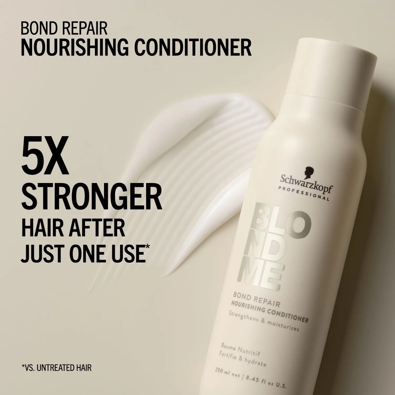 Питательный кондиционер BlondMe Bond Repair для светлых волос | Увлажняет и смягчает | Легкий, питательный и облегчает расчесывание | Для светлых, осветленных и седых волос 1000 мл (.), grey — фото 4