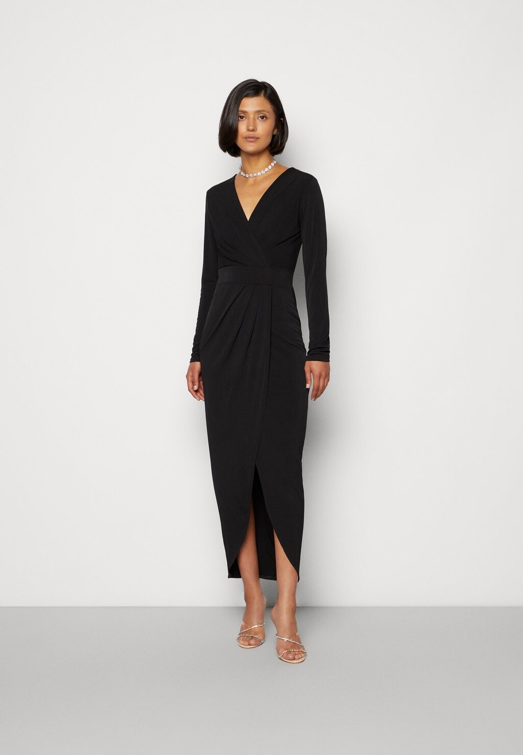 

Платье из джерси Bina Pleat Maxi Dress WAL G, черное
