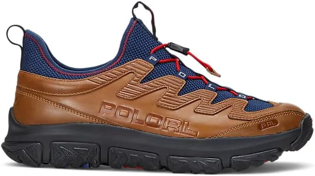 Мужские кроссовки Polo Ralph Lauren Adventure 300lt из кожи и сетки, темно-синий/красный — фото 4
