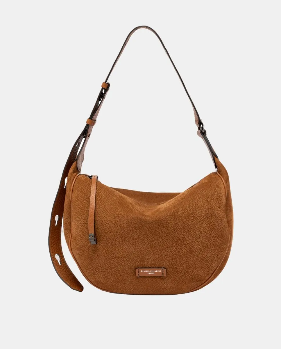 

Средняя кожаная сумка через плечо с регулируемой ручкой Gianni Chiarini, коричневый