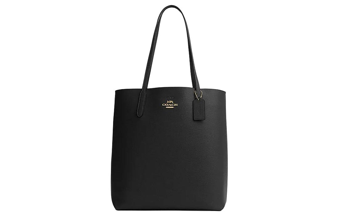 

Кожаная сумка-шоппер, средняя женская черная COACH