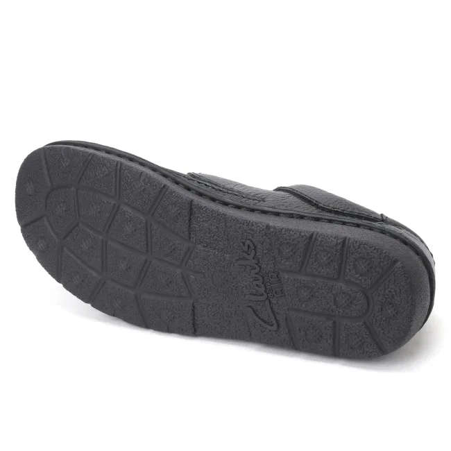 Мужские базовые повседневные комфортные туфли Clarks чёрные от Kumkang — фото 4