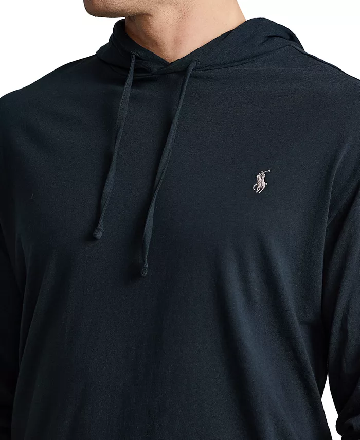 Мужская толстовка с капюшоном Big & Tall из джерси Polo Ralph Lauren, черный — фото 3