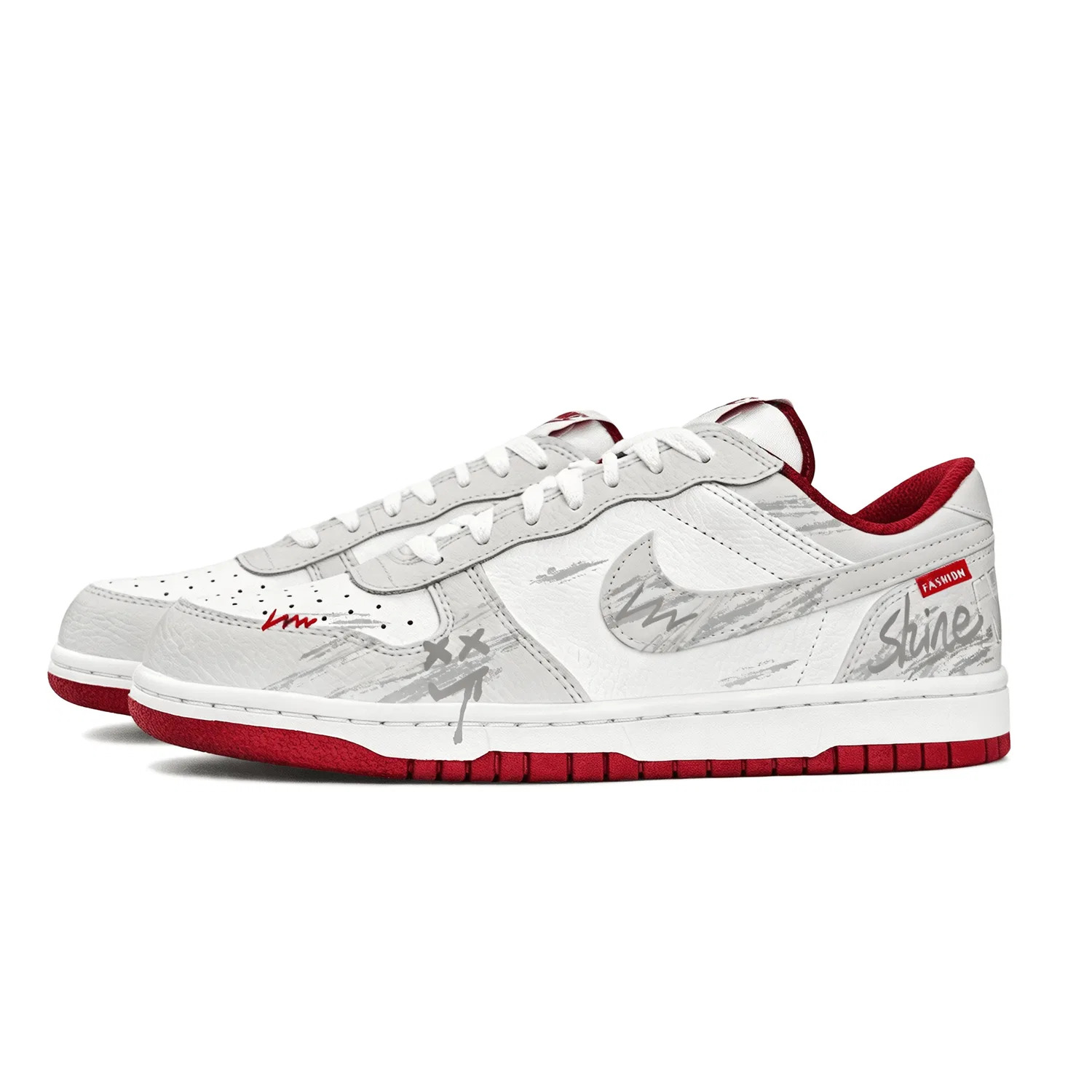 Кроссовки скейтбординговые Nike Big LOW серые — фото 4