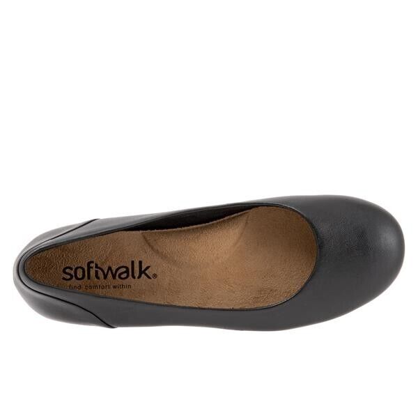Балетки SoftWalk Sonoma S1862-001 Женские 5 Черная Кожа Круглый Носок ZPO2210 — фото 4