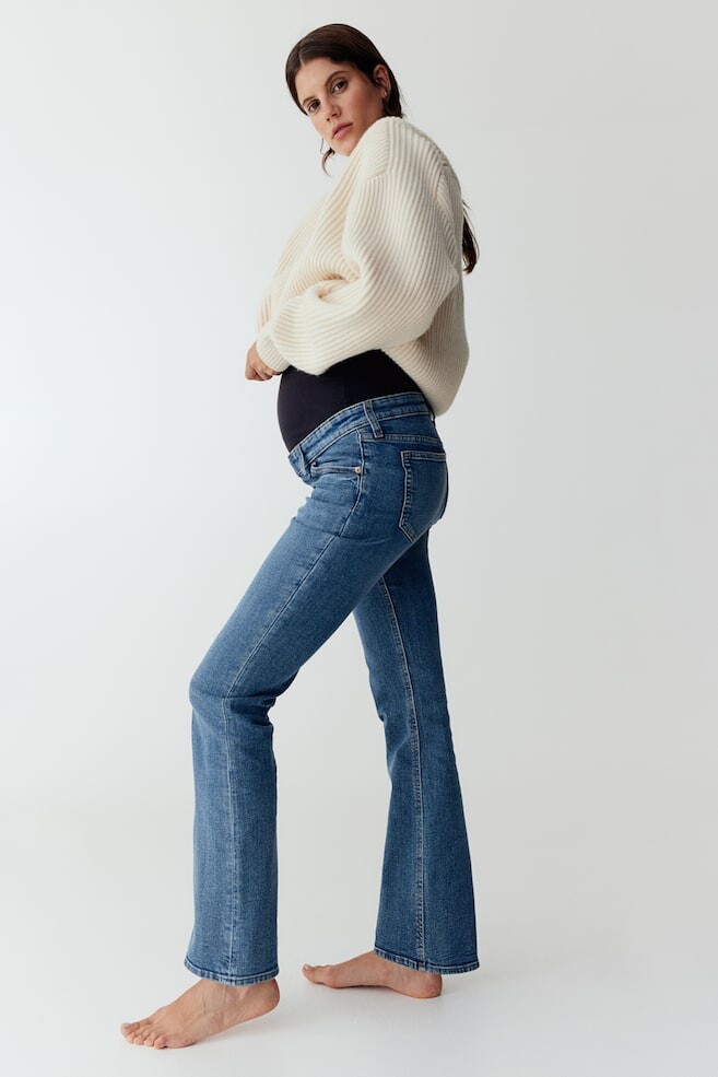 

Узкие расклешенные джинсы mama H&M, синий