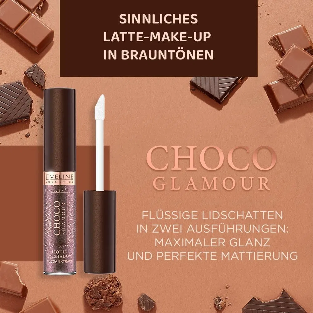 Жидкие тени для век «Choco Glamour» от Eveline Cosmetics Eveline Cosmetics, Pink — фото 3