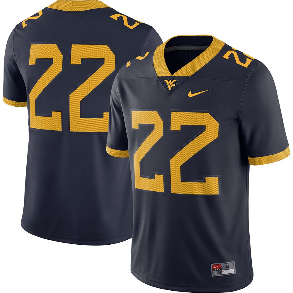 

Мужское джерси Nike Navy West Virginia Mountaineers #22 для домашней игры, цвет Wvu Navy