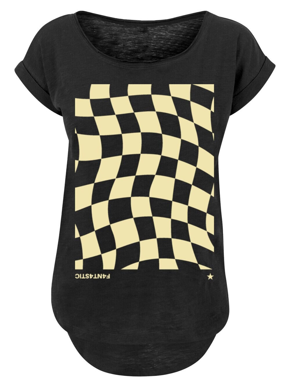 

Рубашка F4NT4STIC Wavy Schach Muster, черный