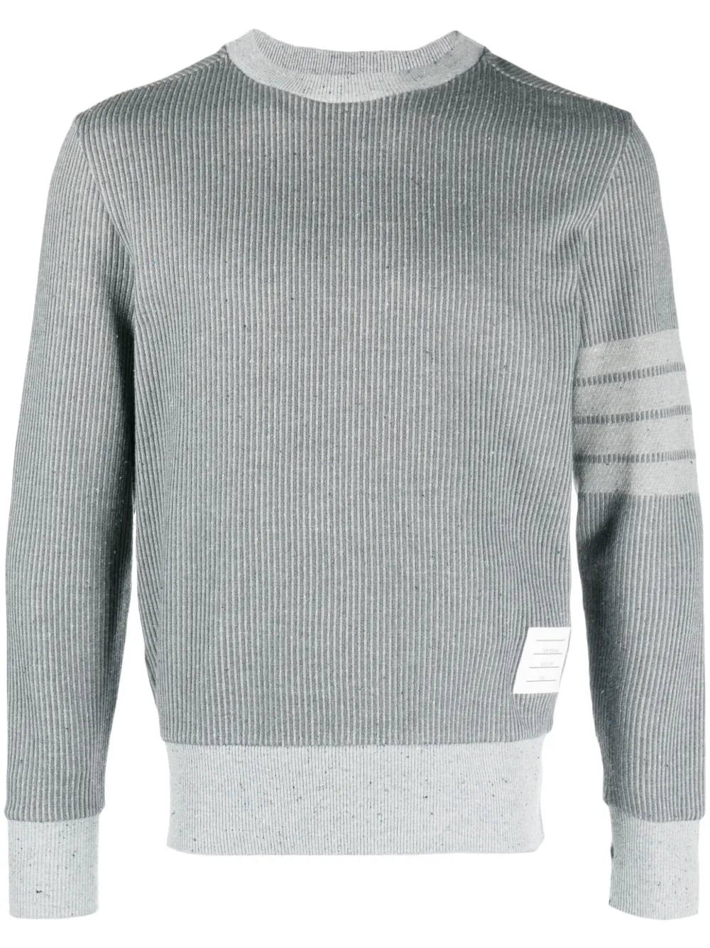 

Толстовка с круглым вырезом и полосками 4-Bar THOM BROWNE, серый