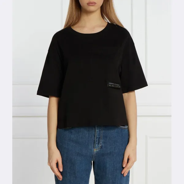 

Футболка свободного кроя Armani Exchange, черный