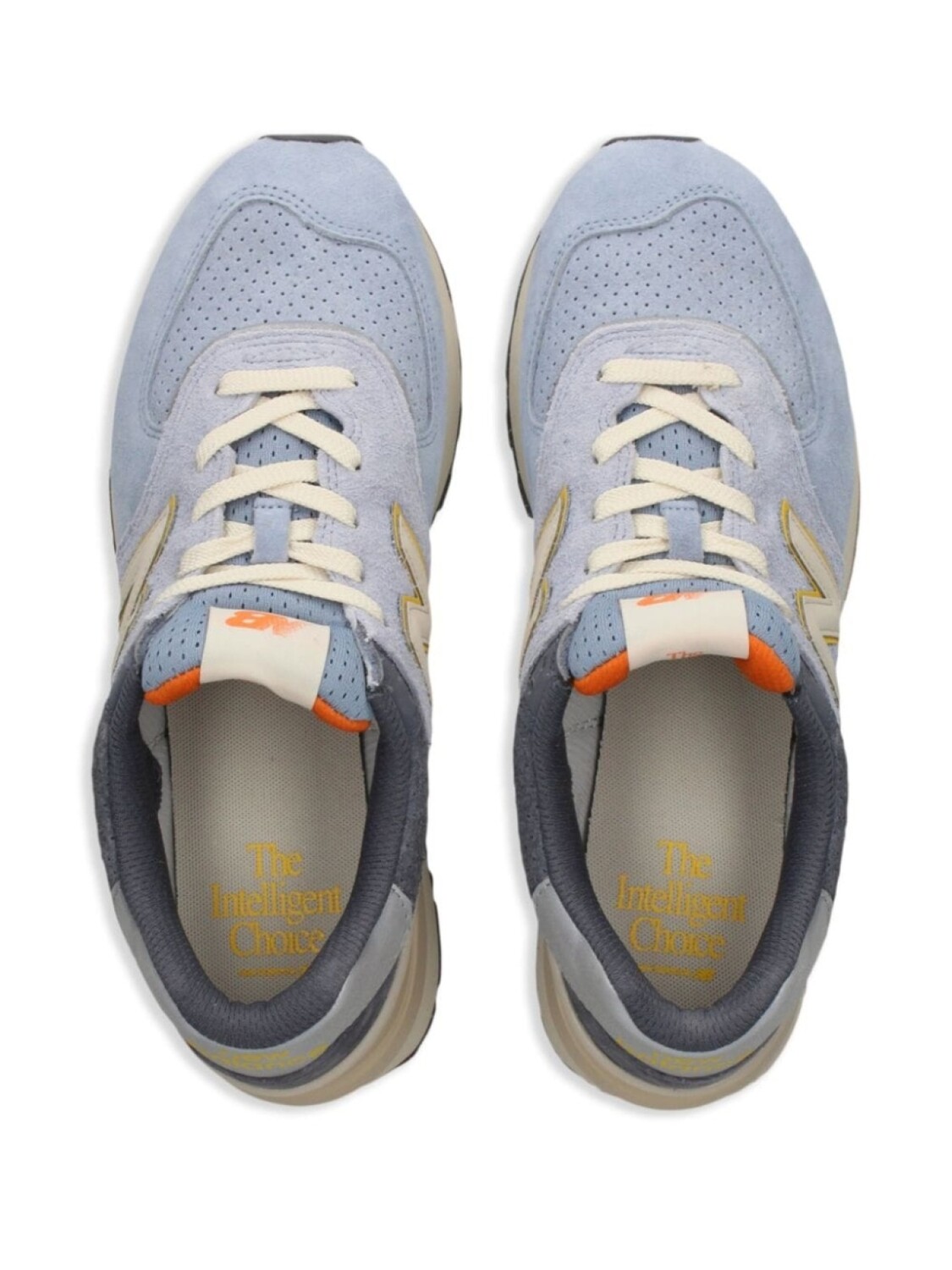 New Balance кроссовки 574 на шнуровке со вставками, синий — фото 4