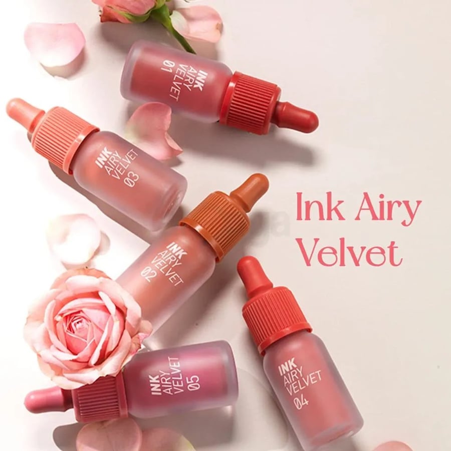 Peripera Ink Airy Velvet Lip Tint 003 Cartoon Coral / Тинт для губ в коралловом оттенке с сатиновым финишем — фото 3