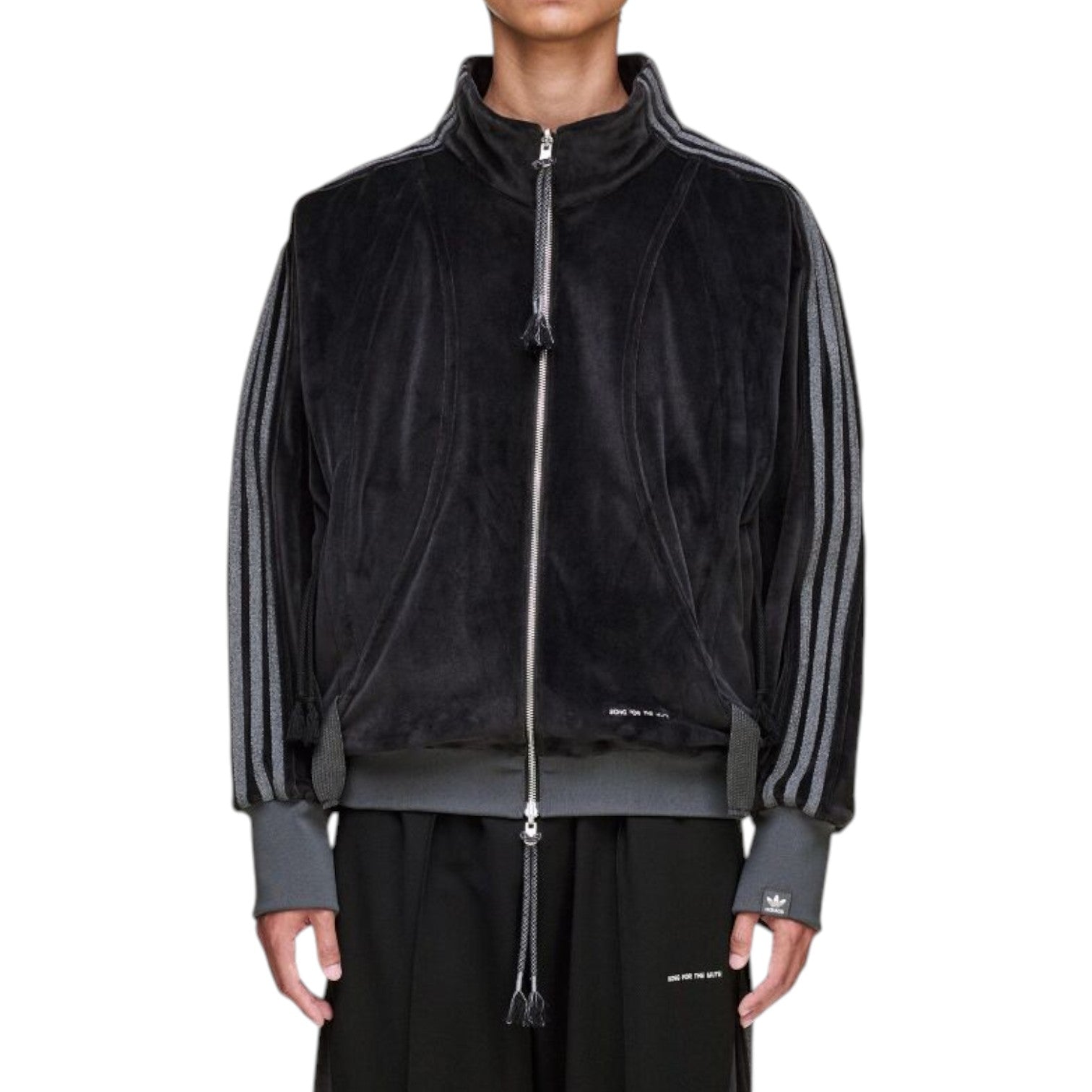 Куртка adidas x Song For The Mute 006 Velvet Relaxed Track Jacket 'Black' — фото 3