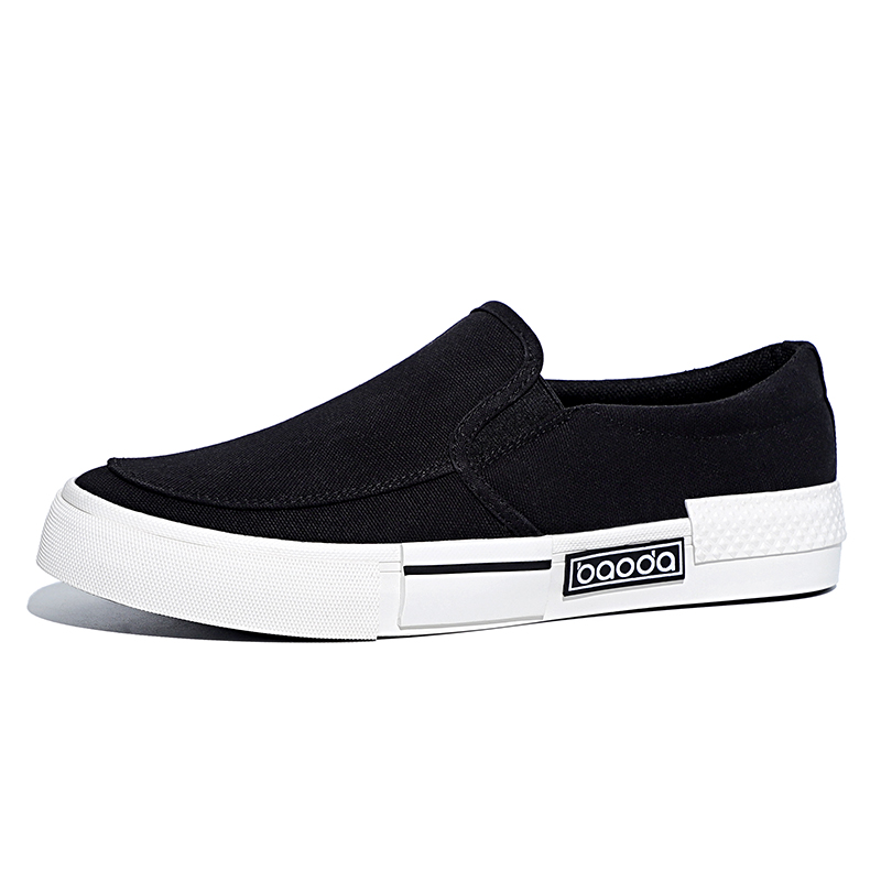 

Кеды Breathable Lightweight Low-Top Canvas Shoes Men's Baoda, черный/белый