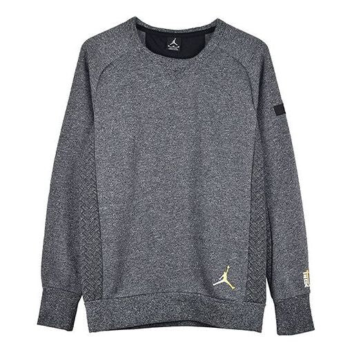 

Толстовка Air Jordan CNY Chinese New Year Icon Fleece Crew 'Black Grey', черный