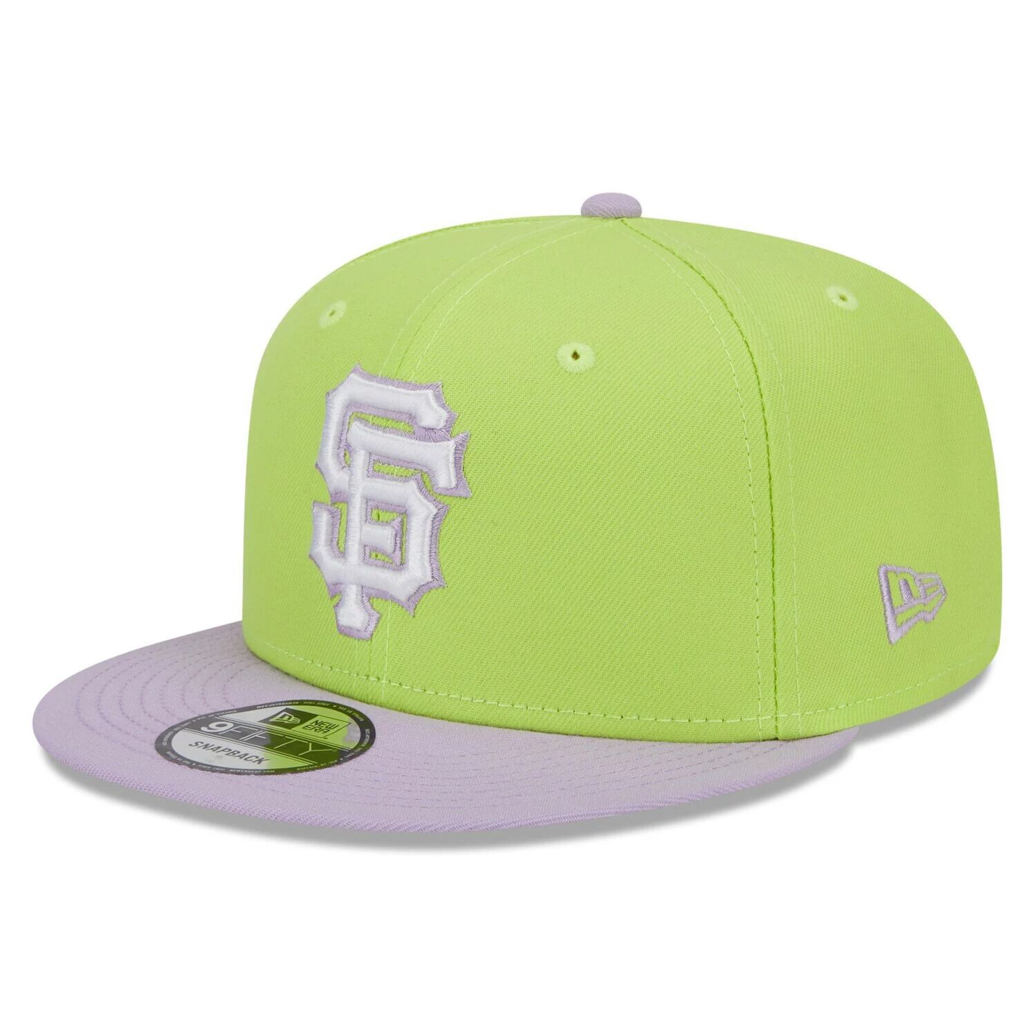 

Мужская базовая двухцветная кепка New Era неоновый зеленый/фиолетовый San Francisco Giants Spring 9FIFTY Snapback