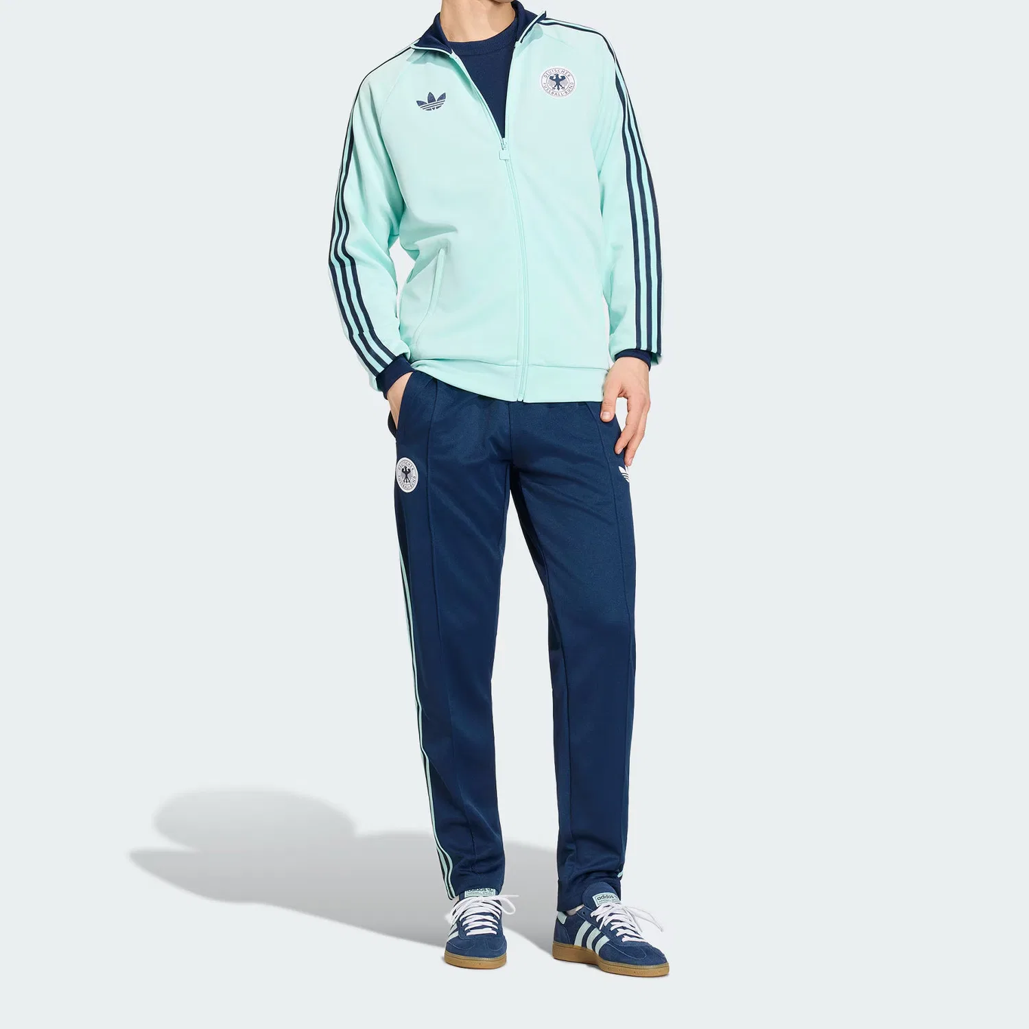 Брюки спортивные GERMANY TRACK PANTS мужские Adidas Originals, College Navy — фото 3