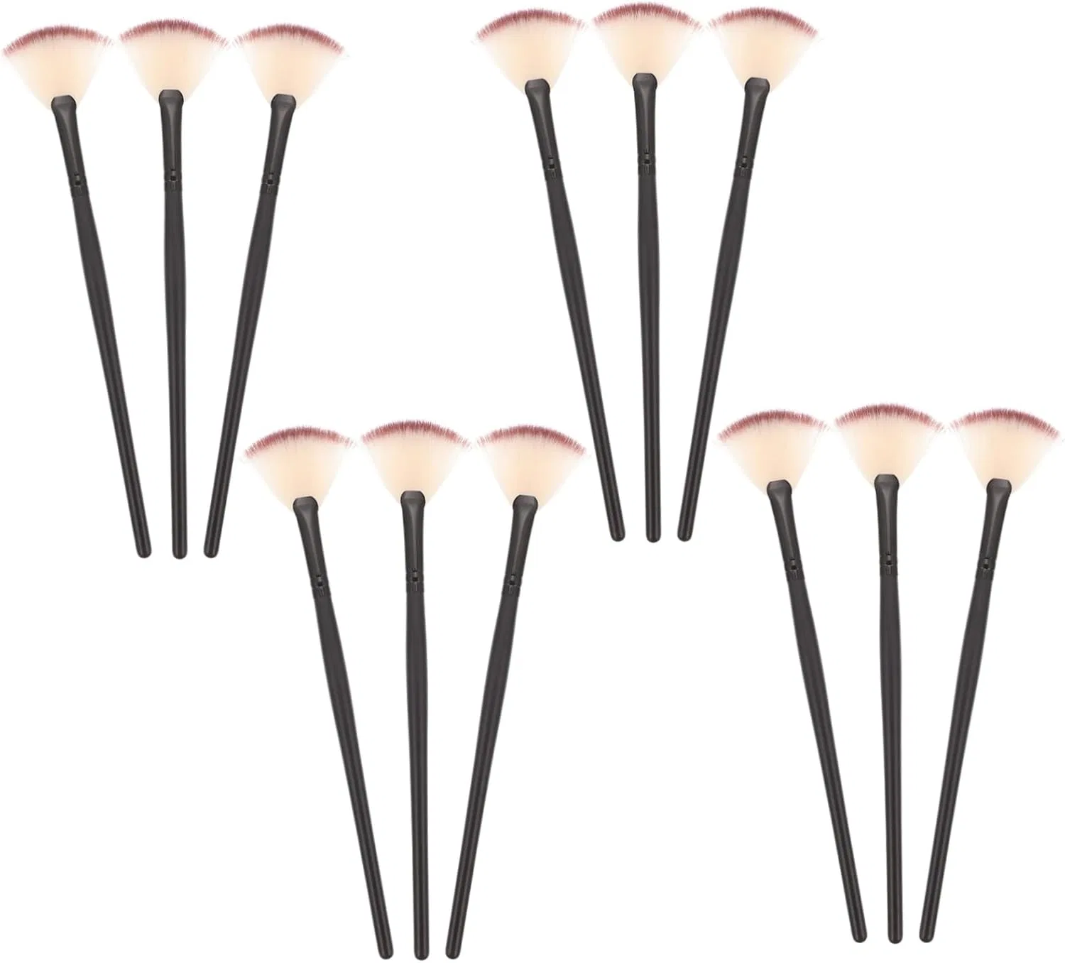 Кисть для лица Beaupretty 12 шт., черная