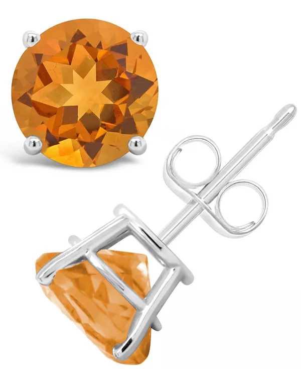 

Серьги-Гвоздики с гранатом (3-1/5 карата) из стерлингового серебра (также доступны с белым топазом и цитрином) Macy'S, citrine