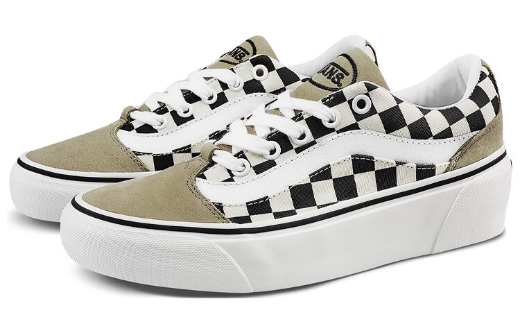 

Кроссовки Vans Shape Ni Checkboard 'Gray Black White' Women's