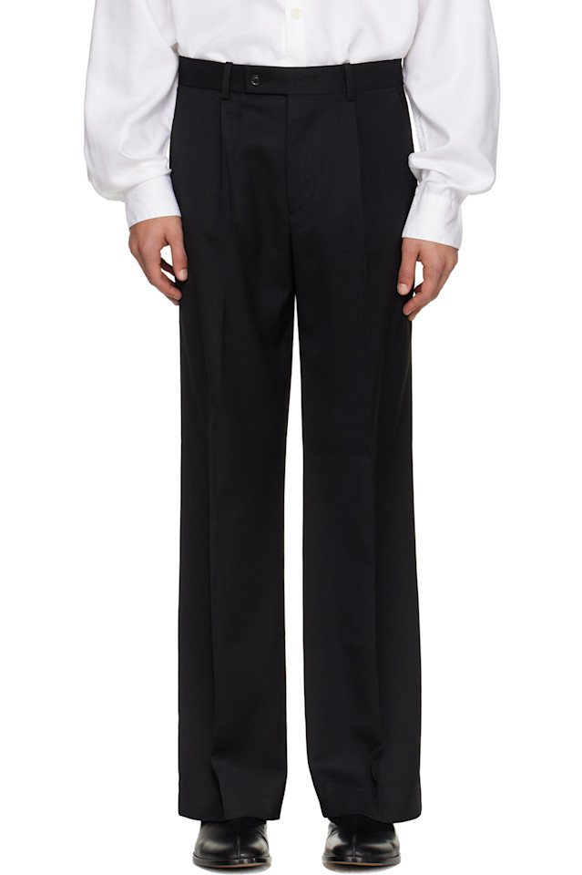 

Широкие брюки из шерстяной саржи Tonywack, черный