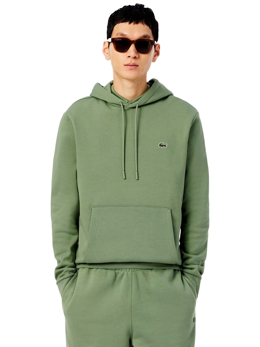 Толстовка с капюшоном на молнии LACOSTE, зеленый — фото 2