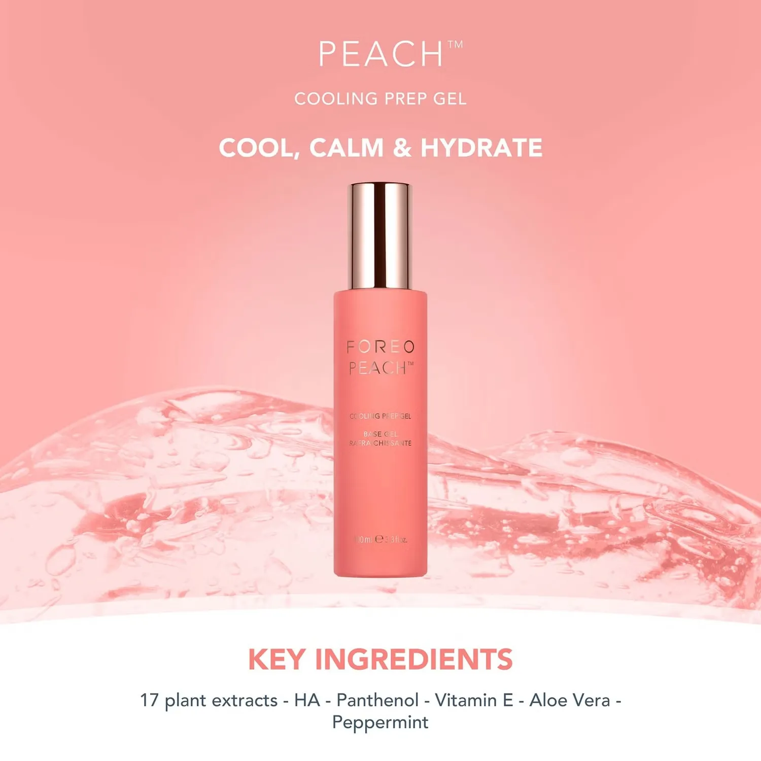 PEACH Охлаждающий подготовительный гель 100 мл Foreo — фото 3
