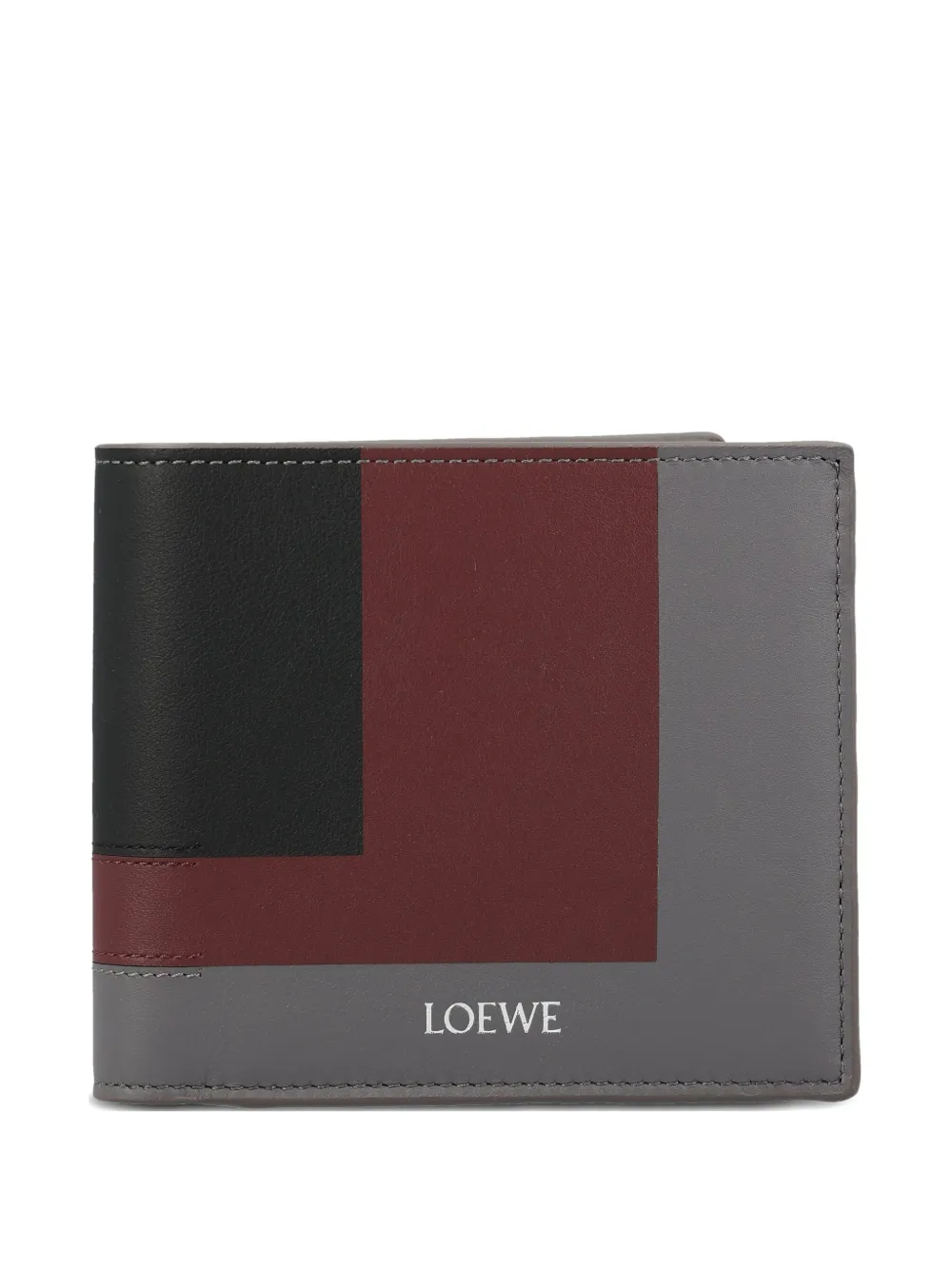 

Двухсложенный кошелек из телячьей кожи с панелями LOEWE, черный
